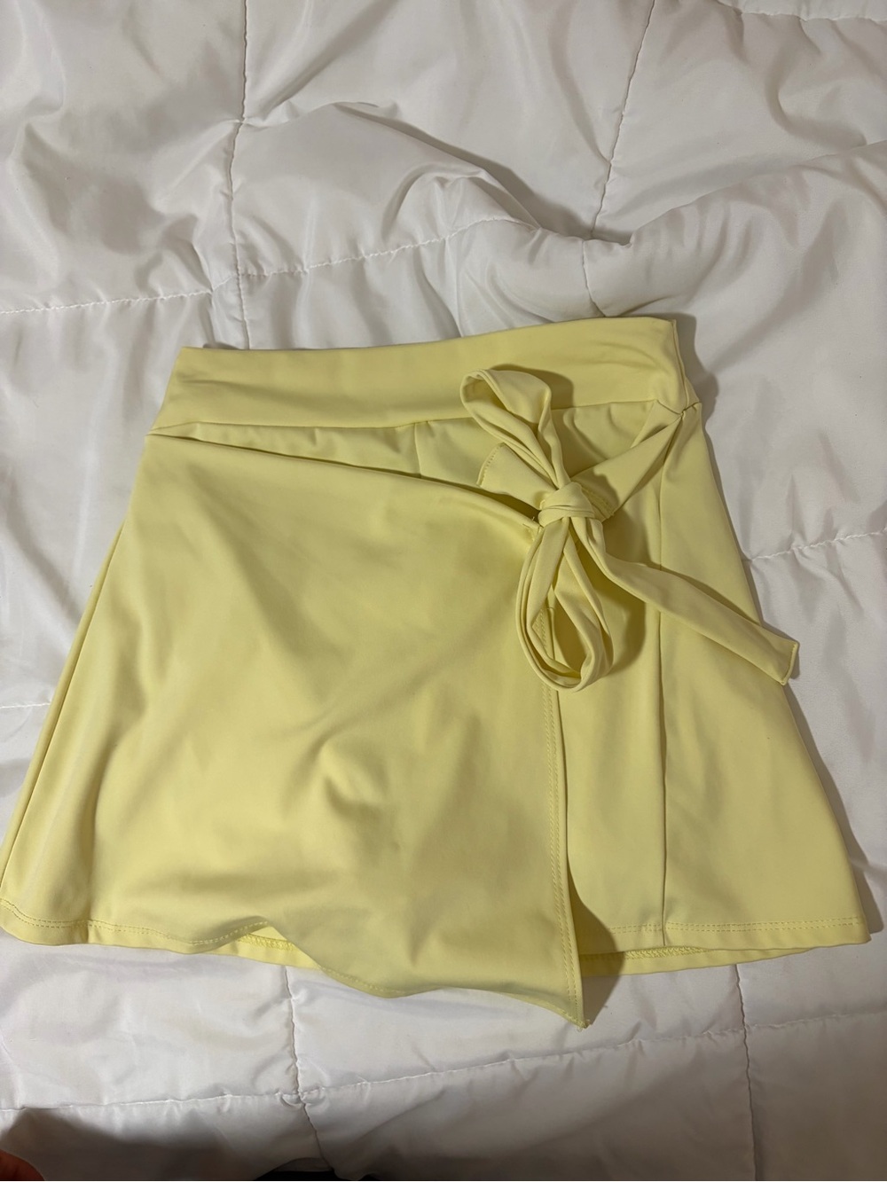 Tie-Waist Yellow Women's Skort